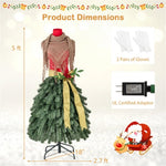 ZUN 5 FT Pre-lit Mannequin Artificial Christmas Tree Dress Form 99641371