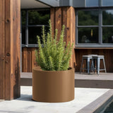 Heavy Duty Corten Steel Round Raised Garden Bed Kit 15.5" Dia. x 20" H. Pre-Rusted Metal Planter W3077P276892