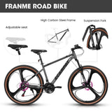 ZUN A27301M Ecarpat Mountain Bike 27.5 Inch Wheels, 21 Speed Road Bicycle with Dual Disc Brakes for Men W1856P220552