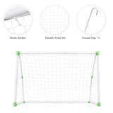 ZUN 6' x 4' Soccer Goal Training Set with Net Buckles Ground Nail Football Sports 22590076