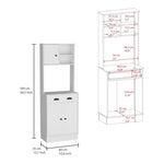 ZUN Albany Kitchen Pantry with 3-Doors Cabinet and Drawer B200P188856