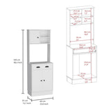 ZUN Albany Kitchen Pantry with 3-Doors Cabinet and Drawer B200P188856