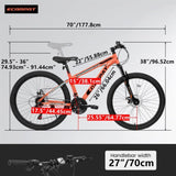 ZUN A2610 26 inch Mountain Bike 21 Speeds, Suspension Fork, Steel Frame Disc-Brake for Men Women Mens W709P172702