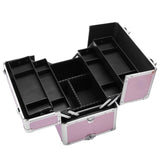 ZUN 3 in 1 Aluminum Cosmetic Makeup Case Tattoo Box Pink 40894344