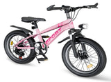 24 Inch Kids Mountain Bike for Boys & Girls Ages 7-12 7-Speed Gears, Dual Disc Brakes, Shock 97276571