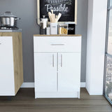 ZUN Oxford Pantry Cabinet, One Drawer, One Double Door Cabinet With Two Shelves B128P148780