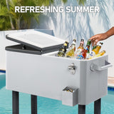 80QT Iron Spray Cooler with Shelf 83645078