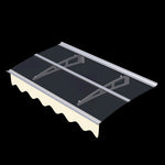 ZUN DA5934C Series Door Window Awning Canopy Made of 0.137Inch Thick Crystal Solid Polycarbonate Sheet W2205P179826