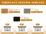 60'' Fireplace Mantel Fir Wood Wall-Mounted & Floating Shelf for Home Decor with Flat Surface W2640P386627