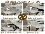 Retractable Imitation Sintered stone Table Expandable 55.12" to 78.74" can Seats 4-6 Person Heat W5630P456161