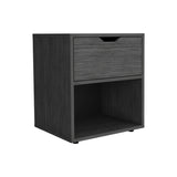 Aberdeeen 19.7-Inch High Nightstand End Table with Open Shelf B200P173172