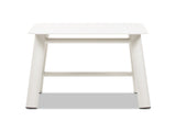 Atlas 19.5" Square Outdoor Patio Side Table Light Beige Gray Aluminum B2719P318948