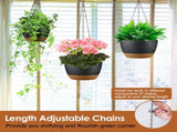 4 Pcs Minimalist Style Hanging Planters with 9.64-inch Diameter, Drainage Holes, and Removable 03039194