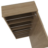 FM FURNITURE Queen Creek Shoe Rack with Mirror and One Door, Natural Oak B128P293869