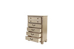 ZUN Antique Silver 1pc Chest Of Drawers Storage Bedroom Furniture Traditional Classic Style Chest B011P238882