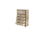 ZUN Antique Silver 1pc Chest Of Drawers Storage Bedroom Furniture Traditional Classic Style Chest B011P238882