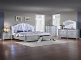 Mystic Contemporary Style Nightstand made with wood in Silver G150109162