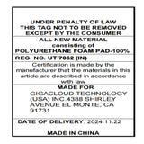 Saddle Stool with Back Support, Rolling Stools with Foot Rest, Ergonomic Adjustable Stool with N753P300969B