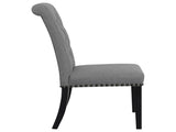 Grey and Rustic Espresso Tufted Side Chairs B062P145439