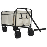 360&deg Rotating Rear Wheel Heavy-Duty Folding Wagon Multi-Use Garden Cart with All-Terrain Wheels, W321P297094