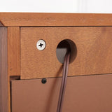 2 Doors Curio Cabinet with Tempered Glass Doors, Curio Cabinets with Mirrored Back Panel and W2275P177197