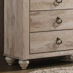 ZUN Imerland Contemporary Patched Wood Top 5-drawer Chest, White Wash Finish T2574P198406