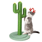 ZUN 26in Cactus Cat Scratching Post, Cute Cat Scratcher with Natural Sisal Posts & Flower Toppers for 48403907