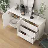 Sideboard Buffet Cabinet with Storage, Modern Kitchen Buffet Storage Cabinet with Drawer and Doors, W1321P289095