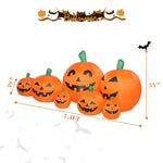 ZUN 7ft Classic 7pcs LED String Lights 7pcs Pumpkin Inflatable Halloween Decoration 97344251