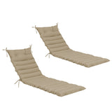 NEW 2PCS Set Outdoor Lounge Chair Cushion Replacement Patio Funiture Seat Cushion Chaise Lounge W419P269435