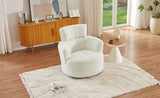 360&deg Swivel Chair Upholstered Accent Barrel Chair Swivel Round Sofa Chair with Adjustable Headrest N719P272676A