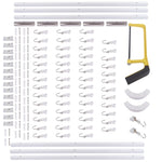 ZUN 12-18 ft Set Room Divider Ceiling Curtain Set Curtain Rail System Room divider Ceiling 85382334