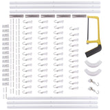 ZUN 12-18 ft Set Room Divider Ceiling Curtain Set Curtain Rail System Room divider Ceiling 85382334