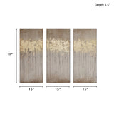 Gold Foil Abstract 3-piece Canvas Wall Art Set B03598820