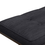 Grey and Oak Tufted Bench B062P145488