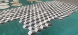 Hexagon Water-jet,White Gray Black 3 color, natural, for floor and wall,polished W1696P262340