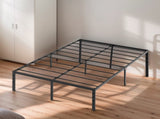 Black Full Size Simple Basic Platform Metal Bed Frame - 14 Inch Bed Height 89524123