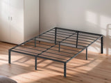 Black Full Size Simple Basic Platform Metal Bed Frame - 14 Inch Bed Height 89524123