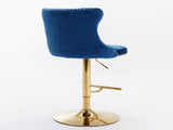 Furniture,Golden Swivel Velvetstools Adjusatble Seat Height from 25-33 Inch, Modern Upholstered 02776473