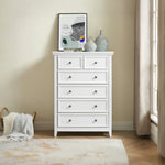 ZUN Modern 6 Drawers Dresser 6 Drawers Cabinet,Chest of Drawers Closet Organizers and Clothes 80992516