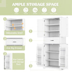 ZUN Bathroom Storage Cabinet with Multi-Functional Storage Space, Drawer with Slide Rails, Adjustable N759P241667K