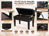 22'' Button Surface Cushion Single Person Straight Leg Adjustable Piano 67923175