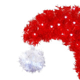 6FT Artificial Christmas Tree with LED Light, Santa's Hat Shape Artificial Whimsical Xmas Tree with 42139491