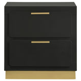 Sophia Black 2-drawer Nightstand B062P299897