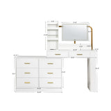 Modern White 8-Drawer Dresser for Bedroom - Ample Storage Wide Chest of Drawers, Sturdy & Safe W1785P239197