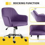 Accent chair Modern home office leisure chair with adjustable velvet height and adjustable casters W1521P189971