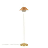 ZUN Rattan Weave Shade Floor Lamp Gold/Natural See below B035P264531