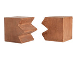 MGO Side Table, Set of 2 Rectangular Outdoor Side Tables, Decorative Garden Stools for Indoor N770P341380N