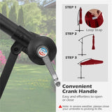 10 Feet Patio Cantilever Umbrella - Wine 39676557