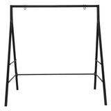 168*106*180cm Flat Top Square Tube 200kg Iron Swing Frame Black 95536765